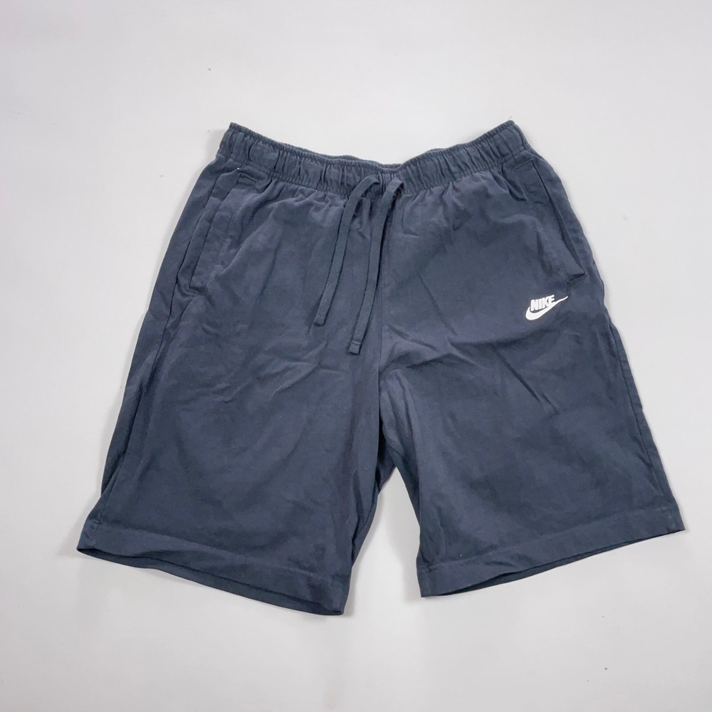 Nike Mens Sportswear Cotton Shorts Navy Blue Casual Athletic Size Large